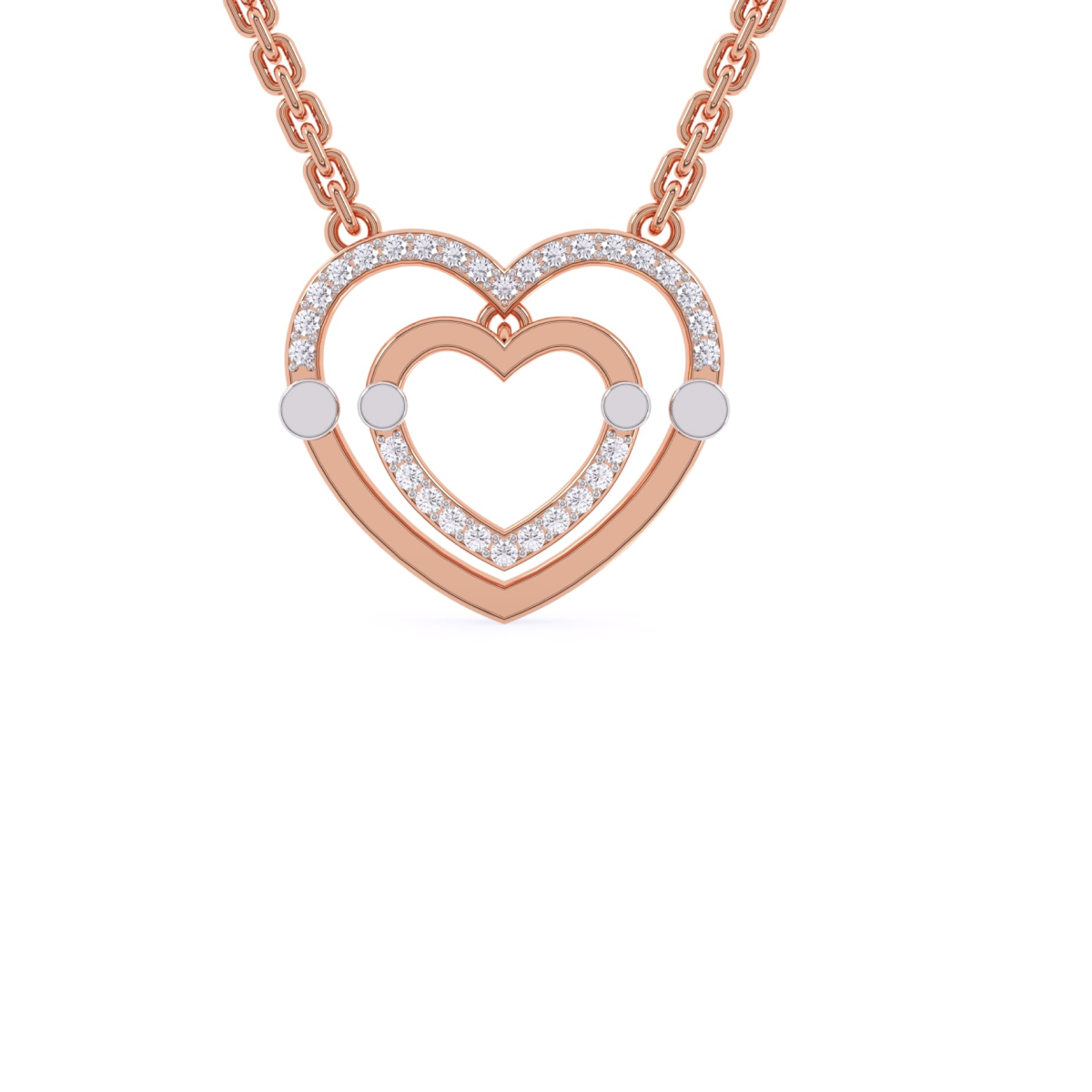 Forever Love Double Heart Shaped Necklace